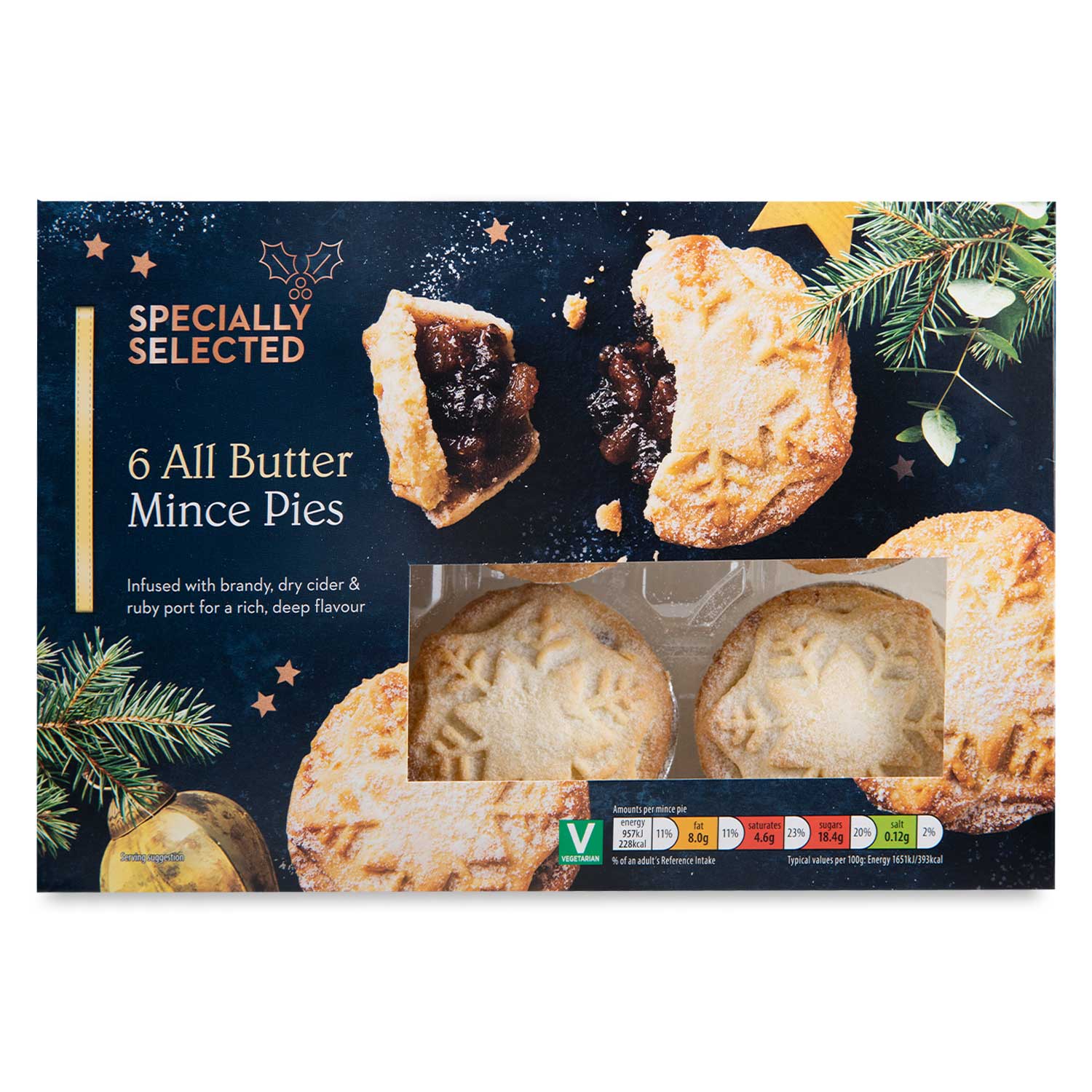 Specially Selected All Butter Classic Mince Pies 6 Pack