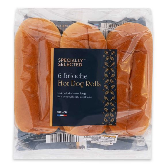 Specially Selected Brioche Hot Dog Rolls 270g/6 Pack