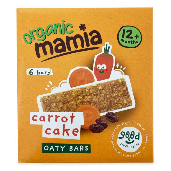 Mamia Organic Carrot Cake Oaty Bars 6x25g