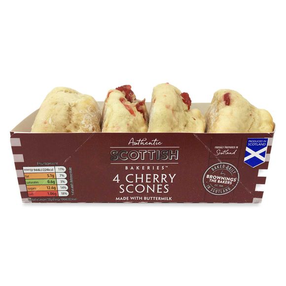 Authentic Scottish Bakeries Cherry Scones 280g/4 Pack