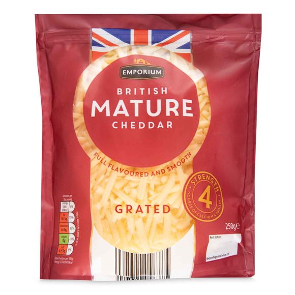 Emporium British Mature Grated Cheddar Cheese 250g