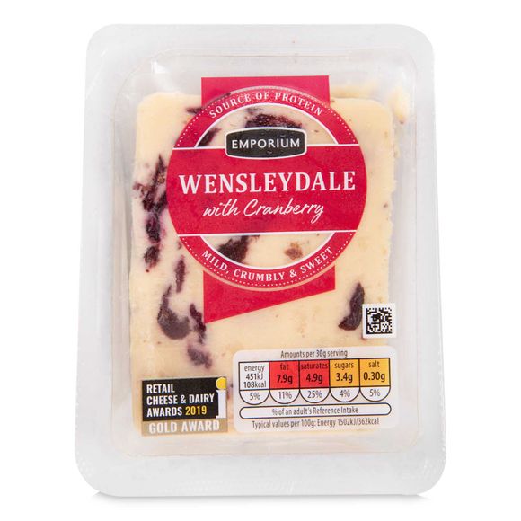 Emporium Speciality Cheese Wensleydale With Cranberry 200g