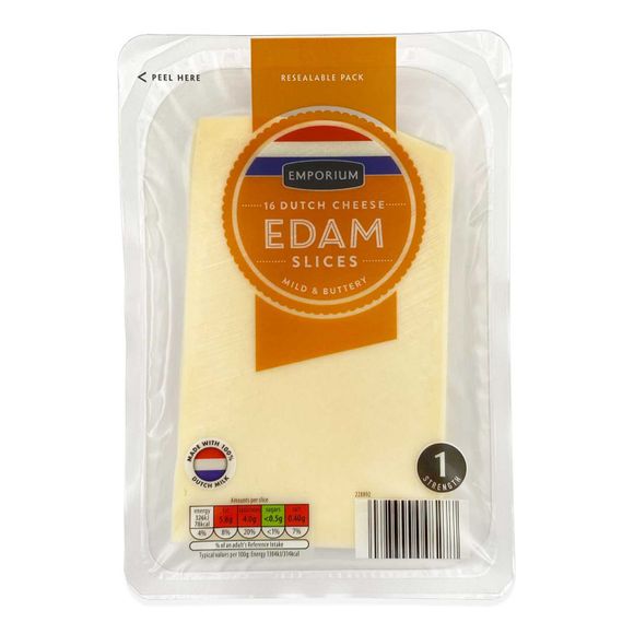 Emporium Dutch Edam Cheese Slices 400g/16 Pack