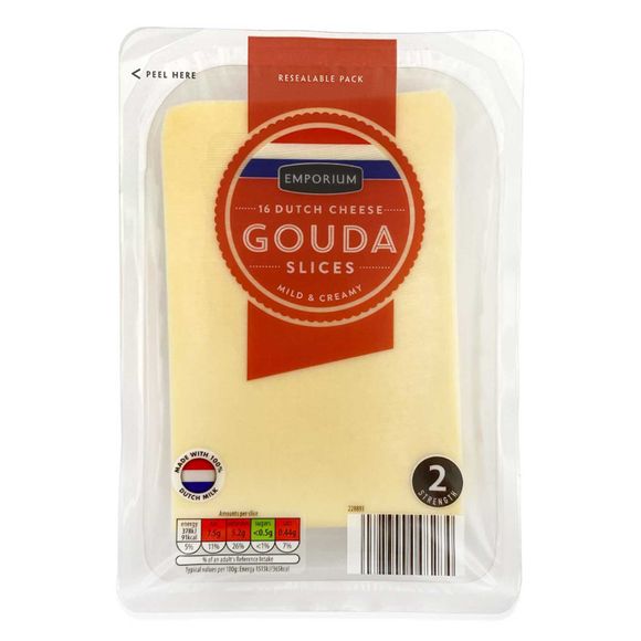 Emporium Dutch Gouda Cheese Slices 400g/16 Pack