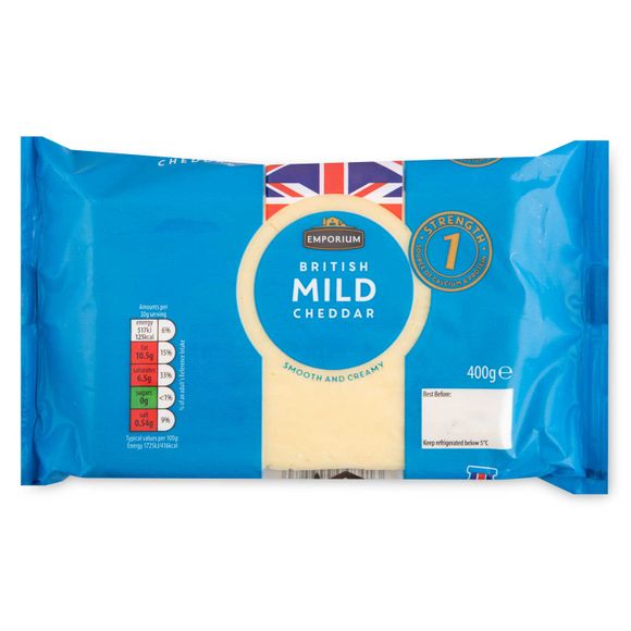 Emporium British Mild Cheddar Cheese 400g