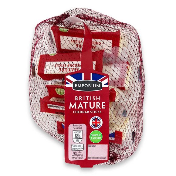 Emporium British Mature Cheddar Sticks 120g