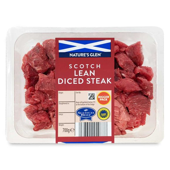 Nature's Glen Scotch Lean Diced Steak 700g