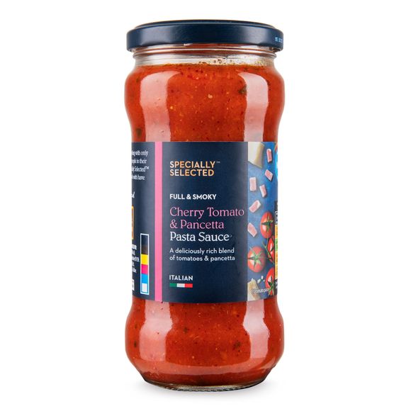 Specially Selected Full & Smoky Cherry Tomato & Pancetta Pasta Sauce 340g