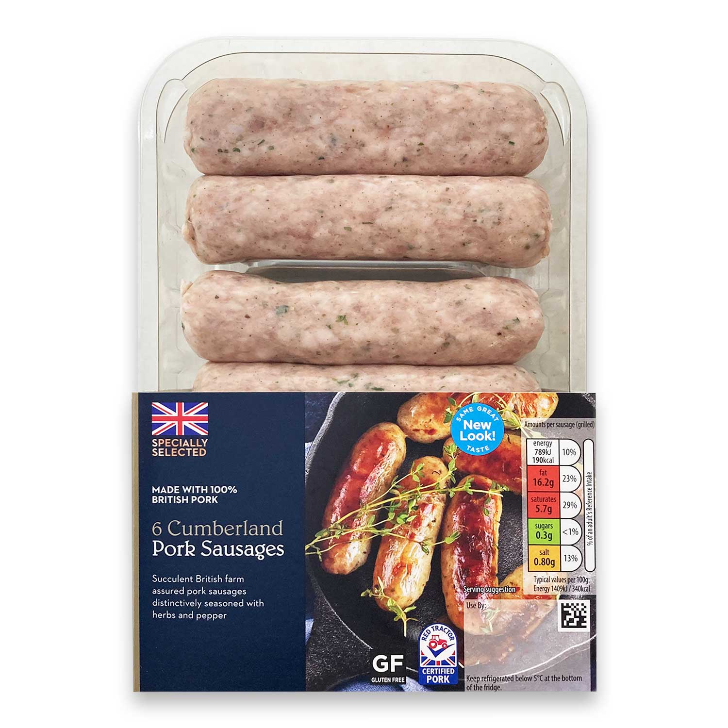 Specially Selected Cumberland Pork Sausages 400g/6 Pack