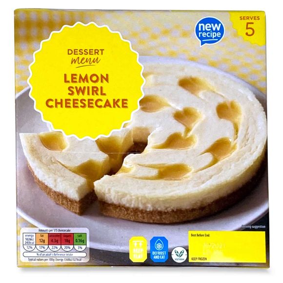 Dessert Menu Lemon Swirl Cheesecake 375g