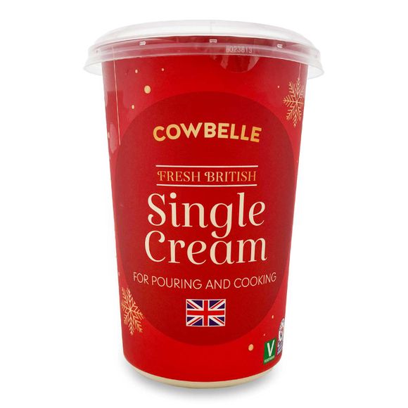 Cowbelle Fresh British Single Cream 600ml