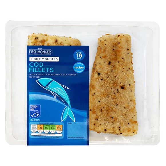 The Fishmonger Lightly Dusted Cod Fillets 260g