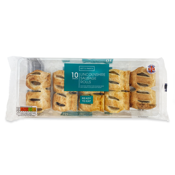 Crestwood Snack Lincolnshire Sausage Rolls 300g/10 Pack