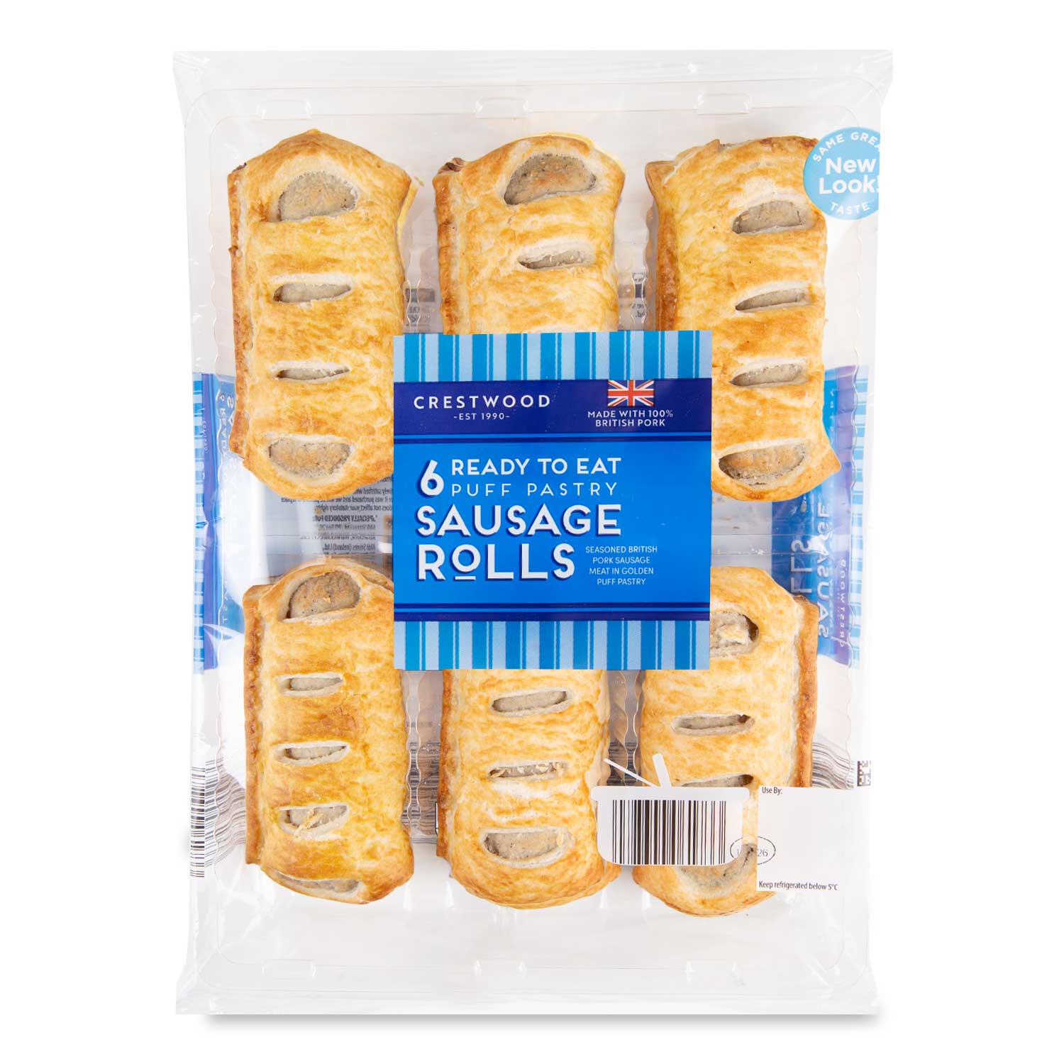 Crestwood Ready To Eat Puff Pastry Sausage Rolls 360g/6 Pack