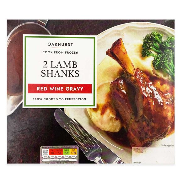 Oakhurst Lamb Shanks In A Red Wine Gravy 870g/2 Pack