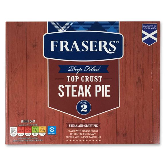 Frasers Top Crust Steak Pie 371g