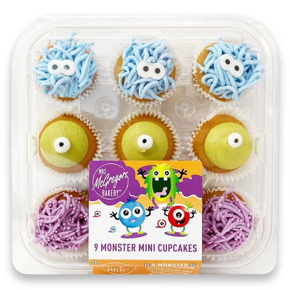 Mrs McGregor's Monster Mini Cupcakes 9 Pack