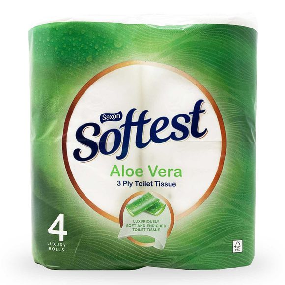 Saxon Aloe Vera Toilet Tissue 4 Pack