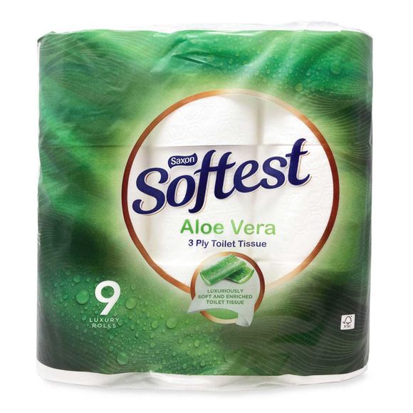 Saxon Aloe Vera Toilet Tissue 9 Pack