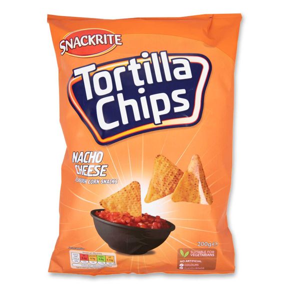 Snackrite Tangy Cheese Tortilla Chips 200g