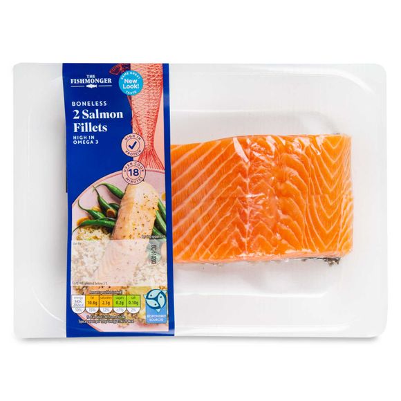 The Fishmonger Boneless Salmon Fillets 240g/2 Pack