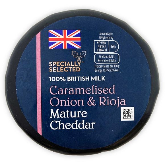 Specially Selected Mature Cheddar With Caramelised Onion & Rioja 200g