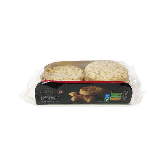 Specially Selected 6 Sourdough Crumpets 330g