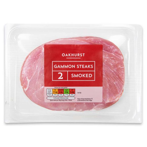 Oakhurst Smoked Gammon Steaks 450g