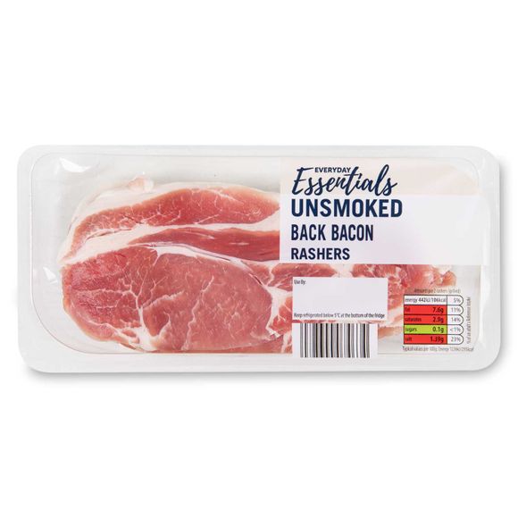 Everyday Essentials Unsmoked Back Bacon 300g