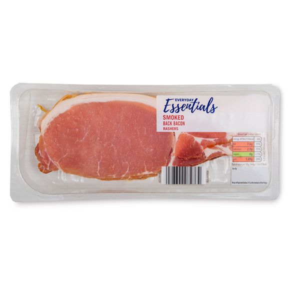 Everyday Essentials Smoked Back Bacon Rashers 300g/7 Pack