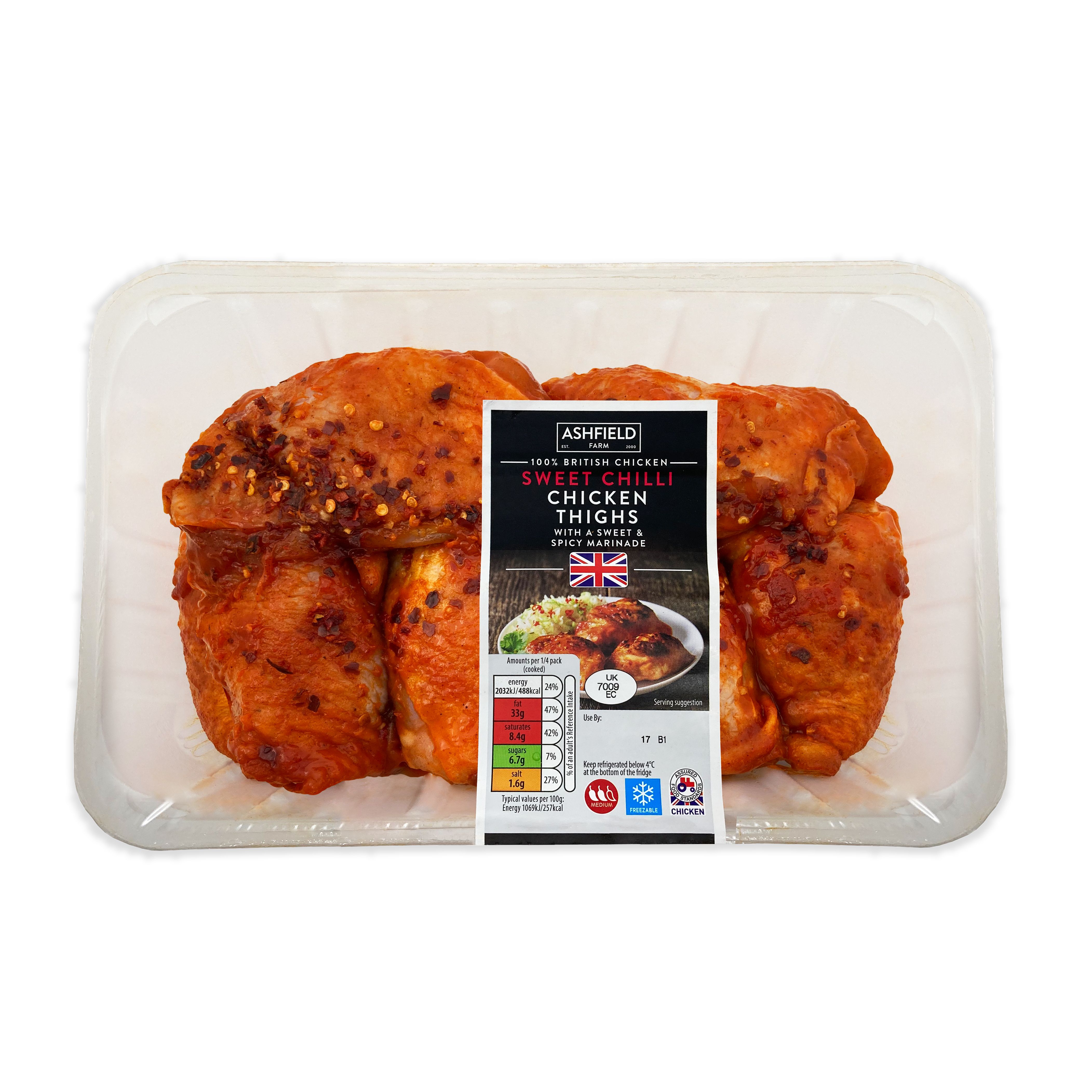 Ashfield Farm Sweet Chilli Chicken Thighs 1kg