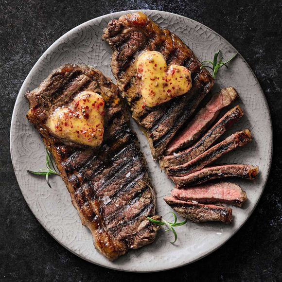 Specially Selected Sirloin Steaks With Peppercorn Butter 400g/2 Pack