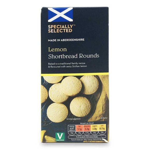 Specially Selected Scottish Lemon Shortbread Rounds 160g