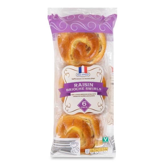 Bon Appetit! Raisin Brioche Swirls 6x50g