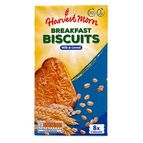 Harvest Morn Milk & Cereal Breakfast Biscuits 300g