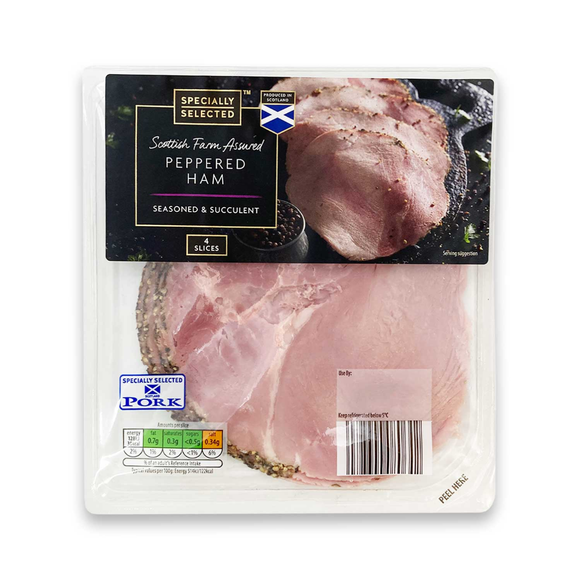 Specially Selected Scottish Farm Assured Peppered Ham 100g