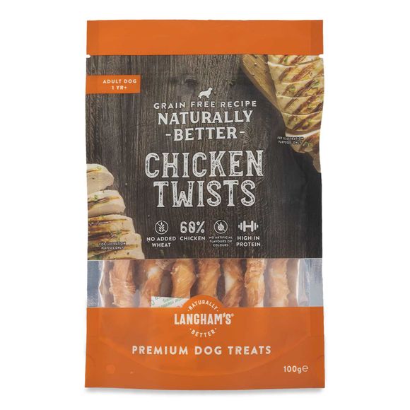 Premium Companion Natural Dog Treats - Chicken Twists 100g