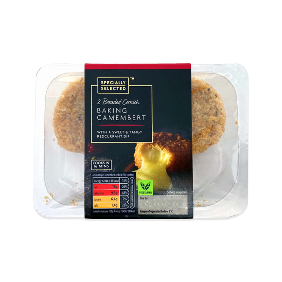 Specially Selected 2 Breaded Cornish Baking Camembert 2pack