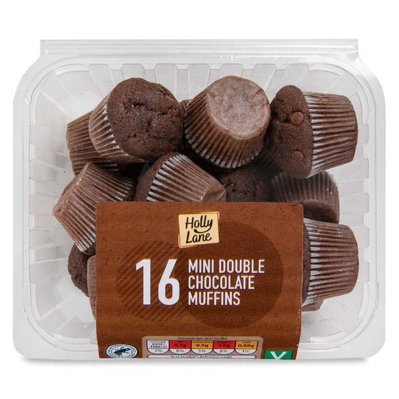 Holly Lane Mini Double Chocolate Muffins 336g/16 Pack