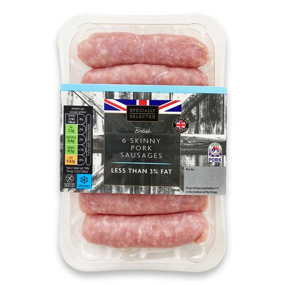 Specially Selected British 6 Skinny Pork Sausages 400g