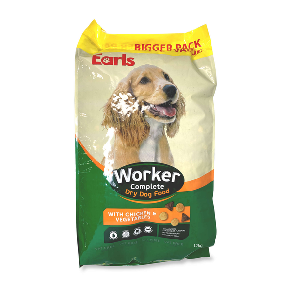 Earls Worker Complete Dry Dog Food With Chicken & Vegetables 12kg