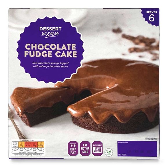 Dessert Menu Chocolate Fudge Cake 450g