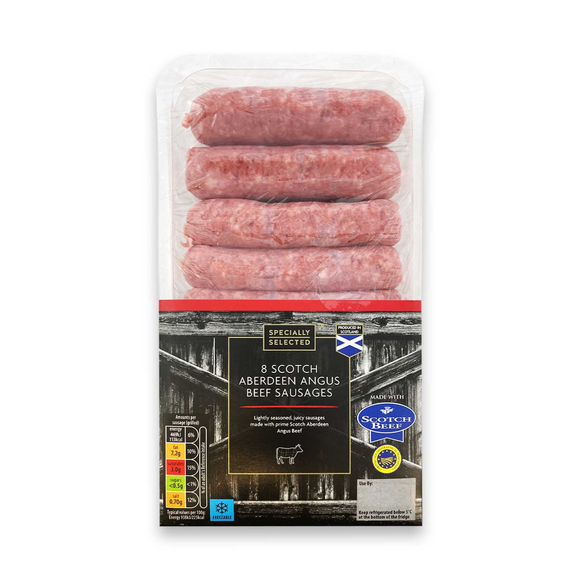 Specially Selected 8 Scotch Aberdeen Angus Scotch Beef Sausages 400g