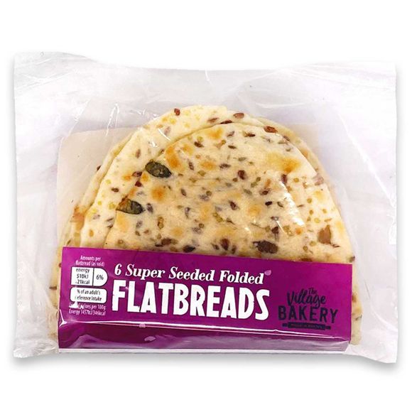 Village Bakery 6 Super Seeded Folded Flatbreads 210g