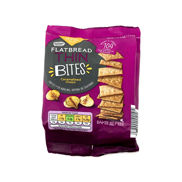 Foodie Market Flat Bread Thin Bites Caramelised Onion 50g