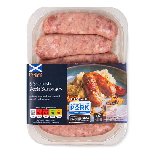 Specially Selected Scottish Pork Sausages 400g/6 Pack