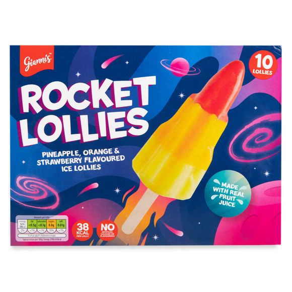 Gianni's Rocket Lollies 10x58g