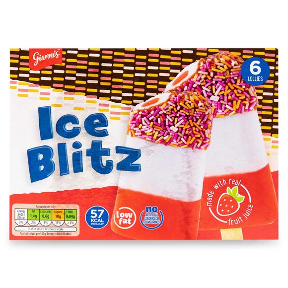 Gianni's Strawberry & Vanilla Ice Blitz 6x58ml