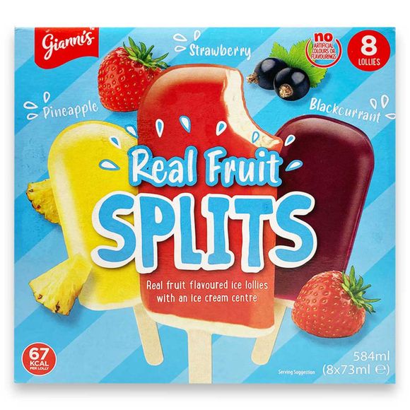 Gianni's Real Fruit Splits 8x73ml