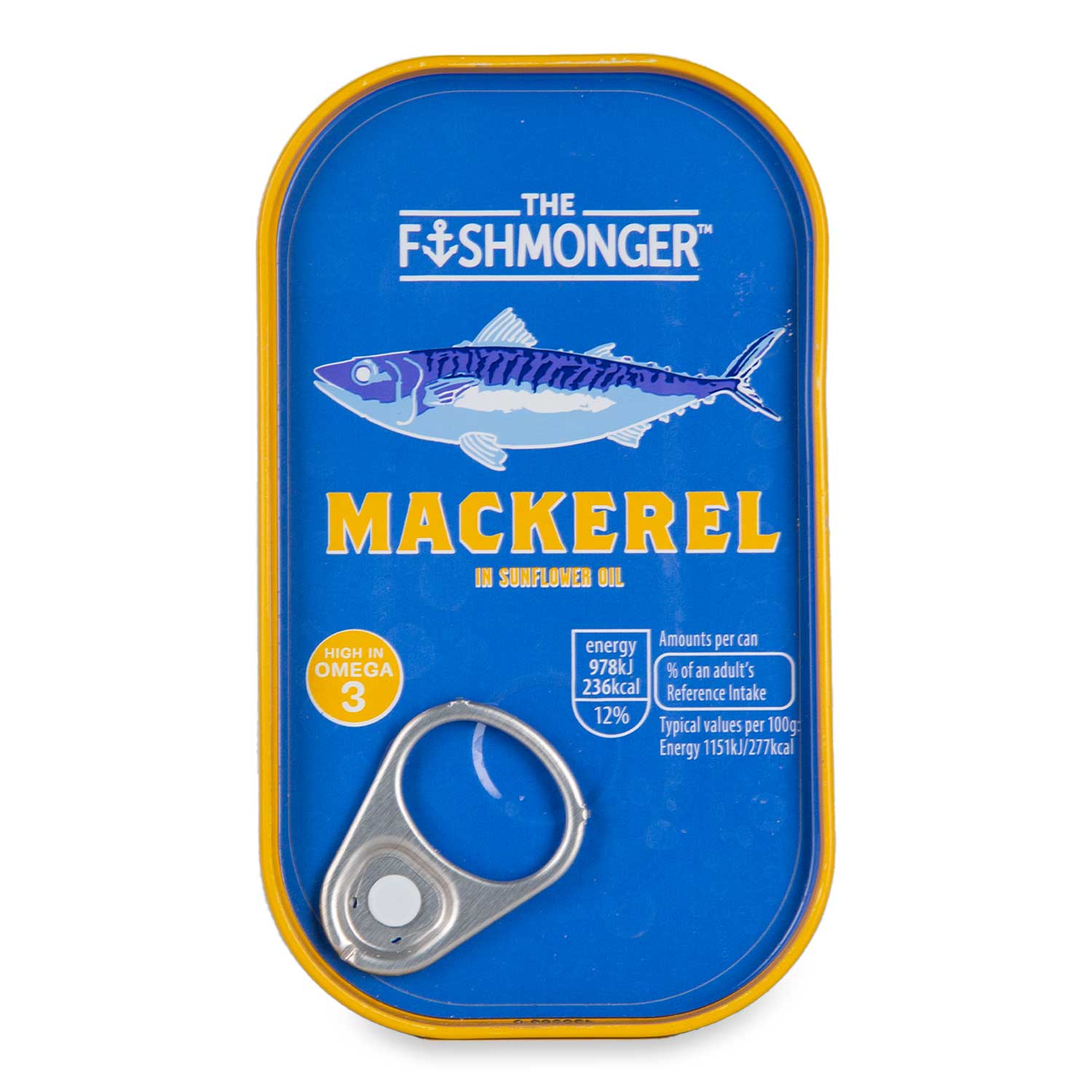 The Fishmonger Mackerel Fillets In Sunflower Oil 125g (85g Drained)